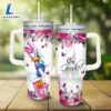 Disney Daisy Duck Flower Pattern 40oz Tumbler with Handle and Straw Lid 2 Disney Daisy Duck Flower Pattern 40oz Tumbler with Handle and Straw Lid