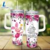 Disney Piglet Flower Pattern 40oz Tumbler with Handle and Straw Lid