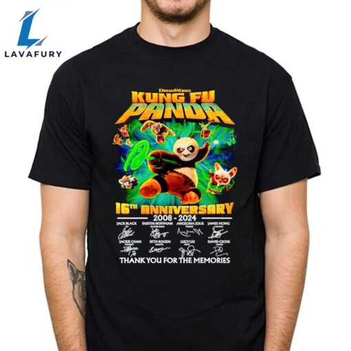 Dreamworks Kung Fu Panda 16th Anniversary 2008 2024 Thank You For The Memories T-Shirt