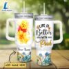 Life Is Better With Winnie Pooh 40oz Tumbler with Handle and Straw Lid 2 Life Is Better With Winnie Pooh 40oz Tumbler with Handle and Straw Lid