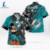 Miami Dolphins Mickey Mouse Floral Short Sleeve Hawaii Shirt