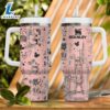 Mickey amp Minnie Mouse Pattern Laser Engraved 40oz Stainless Steel Tumbler with Handle and Straw Lid