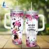 Minnie Mouse Flower Pattern 40oz Tumbler with Handle and Straw Lid 2 Minnie Mouse Flower Pattern 40oz Tumbler with Handle and Straw Lid