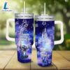 Stitch Castle Glitter Pattern 40oz Tumbler with Handle and Straw Lid