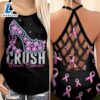 Breast Cancer Awareness Criss Cross Tank Top Diamond High Heel