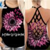Breast Cancer Awareness Criss-Cross Tank Top In October We Wear Pink Sunflower 2 Breast Cancer Awareness Criss Cross Tank Top In October We Wear Pink Sunflower