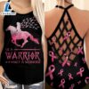 Breast Cancer Awareness Criss Cross Tank Top Pink Ribbon Be A Warrior