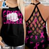 Breast Cancer Awareness Criss-Cross Tank Top Pink Ribbon Bump Fight Like A Girl 2 Breast Cancer Awareness Criss Cross Tank Top Pink Ribbon Bump Fight Like A Girl