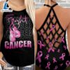 Breast Cancer Awareness Criss Cross Tank Top Pink Ribbon Fight Like A Girl Boxing