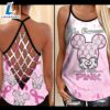 Breast Cancer Awareness Criss-Cross Tank Top Pink Ribbon In October We Wear Pink Mickey Mouse 2 Breast Cancer Awareness Criss Cross Tank Top Pink Ribbon In October We Wear Pink Mickey Mouse