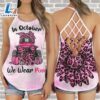 Breast Cancer Awareness Criss-Cross Tank Top Pink Ribbon Leopard Daisy Flower Truck 3 Breast Cancer Awareness Criss Cross Tank Top Pink Ribbon Leopard Daisy Flower Truck