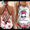 Breast Cancer Awareness Criss Cross Tank Top Pink Ribbon Not Today