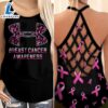 Breast Cancer Awareness Criss Cross Tank Top Pink Ribbon Pattern Under Armour