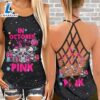 Breast Cancer Awareness Criss-Cross Tank Top Pink Ribbon Sugar Skull In October We Wear Pink 2 Breast Cancer Awareness Criss Cross Tank Top Pink Ribbon Sugar Skull In October We Wear Pink