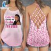 Breast Cancer Awareness Criss-Cross Tank Top Pink Ribbon Touched Me Boob Kicked It Ass 3 Breast Cancer Awareness Criss Cross Tank Top Pink Ribbon Touched Me Boob Kicked It Ass