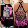 Breast Cancer Awareness Criss-Cross Tank Top Pink Sunflower Cute Cat Hope For A Cure 3 Breast Cancer Awareness Criss Cross Tank Top Pink Sunflower Cute Cat Hope For A Cure