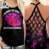 Breast Cancer Awareness Criss Cross Tank Top Pink Sunflower Halloween Moon In October We Wear Pink