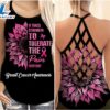 Breast Cancer Awareness Criss-Cross Tank Top Pink Sunflower It Takes Strength 2 Breast Cancer Awareness Criss Cross Tank Top Pink Sunflower It Takes Strength