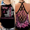 Breast Cancer Awareness Criss-Cross Tank Top Pink Sunflower Win Faith Cure 2 Breast Cancer Awareness Criss Cross Tank Top Pink Sunflower Win Faith Cure
