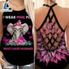 Breast Cancer Awareness Criss-Cross Tank Top Sunflower Baby Elephant I Wear Pink 3 Breast Cancer Awareness Criss Cross Tank Top Sunflower Baby Elephant I Wear Pink