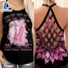 Breast Cancer Awareness Criss Cross Tank Top Sunflower Dont Say Why The Pain
