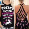 Breast Cancer Awareness Criss Cross Tank Top Unicorn Was All Like You Are Mine