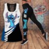 Disney Stitch Women's Hollow Tanktop Leggings Yoga Set Summer Fitness Leggings 3 Disney Stitch Womens Hollow Tanktop Leggings Yoga Set Summer Fitness Leggings