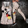 Mickey Mouse Women's Hollow Tanktop Leggings Yoga Set Summer Fitness Leggings 3 Mickey Mouse Womens Hollow Tanktop Leggings Yoga Set Summer Fitness Leggings
