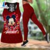 New Mickey Mouse Womens Hollow Vest Womens Leggings Yoga Suit Fitness Leggings Sports