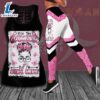 Nice Try Cancer But Im Still Here Breast Cancer Awareness 3D Hollow Tank Top amp Leggings