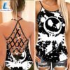Jack Skellington Black Painted Criss Cross Tank Top