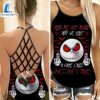 Jack Skellington Criss-Cross Tank Top 679 2 Jack Skellington Criss Cross Tank Top 679