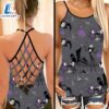 Jack Skellington Halloween Pattern Criss-Cross Tank Top 2 Jack Skellington Halloween Pattern Criss Cross Tank Top