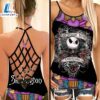 Jack Skellington Sally Pattern Criss Cross Tank Top