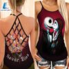 Jack Skellington Sally True Love Never Dies Criss Cross Tank Top