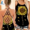 Jack Skellington Sunflower Criss-Cross Tank Top 656 2 Jack Skellington Sunflower Criss Cross Tank Top 656