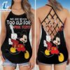 Mickey Mouse We are never too old for Pink Floyd Criss Cross Tank Top