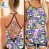 Purple Tropical Jack Skellington Criss-Cross Tank Top 3 Purple Tropical Jack Skellington Criss Cross Tank Top