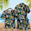 Stitch Pineapple Black Hawaiian Shirt Shorts