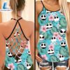 Tropical Jack Skellington Criss-Cross Tank Top 2 Tropical Jack Skellington Criss Cross Tank Top