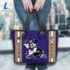 Baltimore Ravens NFL Mickey Women Leather Tote Bag