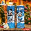 Custom Name Mickey Detroit Lions Gift Skinny Tumbler