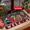 NCAA Georgia Bulldogs Grinch Christmas Welcome Football Doormat Custom Name