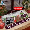 NCAA Montana Grizzlies Grinch Christmas Welcome Football Doormat Custom Name