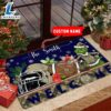 NCAA Navy Midshipmen Grinch Christmas Welcome Football Doormat Custom Name
