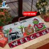 NCAA Ohio State Buckeyes Grinch Christmas Welcome Football Doormat - Custom Name 3 NCAA Ohio State Buckeyes Grinch Christmas Welcome Football Doormat Custom Name