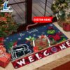 NCAA Ole Miss Rebels Grinch Christmas Welcome Football Doormat Custom Name