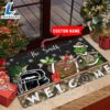 NCAA Purdue Boilermakers Grinch Christmas Welcome Football Doormat - Custom Name 2 NCAA Purdue Boilermakers Grinch Christmas Welcome Football Doormat Custom Name