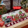 NCAA Temple Owls Grinch Christmas Welcome Football Doormat - Custom Name 2 NCAA Temple Owls Grinch Christmas Welcome Football Doormat Custom Name