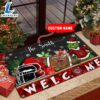 NCAA Texas Tech Red Raiders Grinch Christmas Welcome Football Doormat - Custom Name 3 NCAA Texas Tech Red Raiders Grinch Christmas Welcome Football Doormat Custom Name